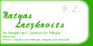 matyas laczkovits business card