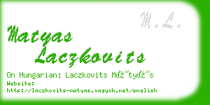 matyas laczkovits business card